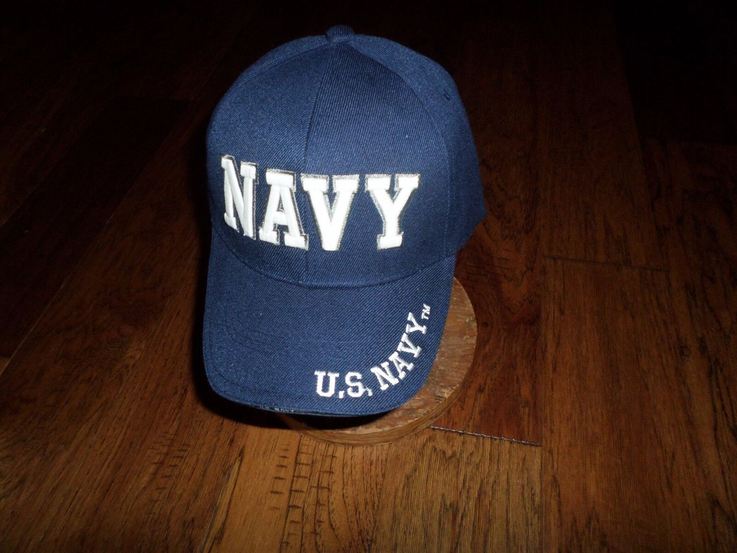 U.S NAVY BLUE HAT CAP 3D NAVY ON FRONT U.S NAVY EMBROIDERED ON BILL AND BACK