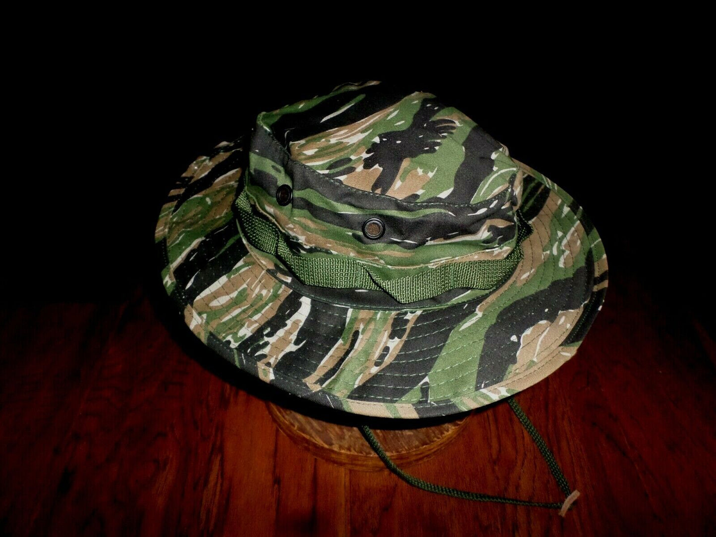 U.S MILITARY STYLE BOONIE HAT TIGER STRIPE CAMOUFLAGE VIETNAM REPRODUCTION 7 1/2