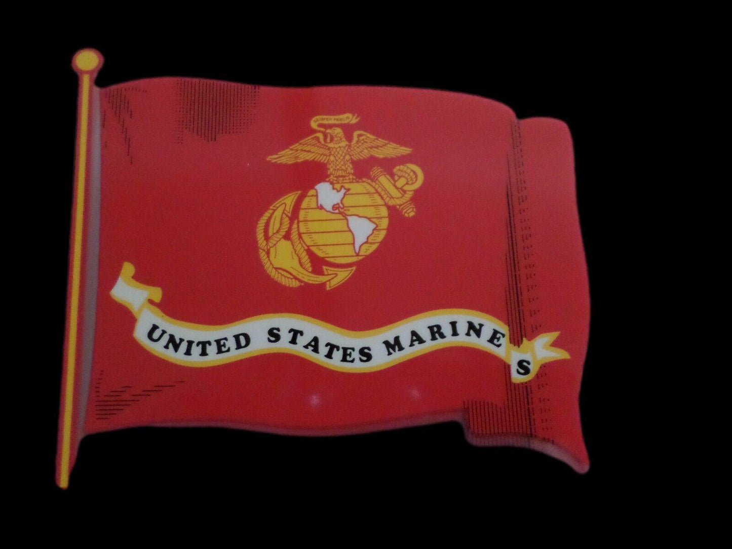 U.S MILITARY MARINE CORPS FLAG WITH EGA WINDOW DECAL BUMPER STICKER.