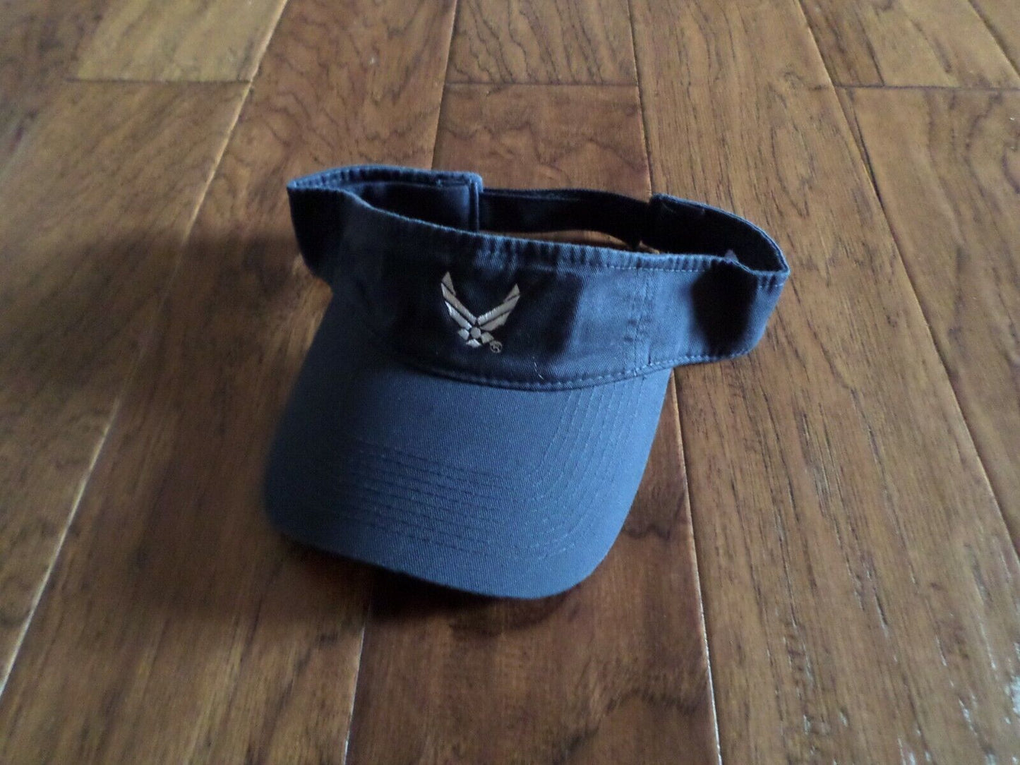 U.S AIR FORCE SUN VISOR CAP BLUE HAT WITH EMBROIDERED AIR FORCE WINGS LOGO