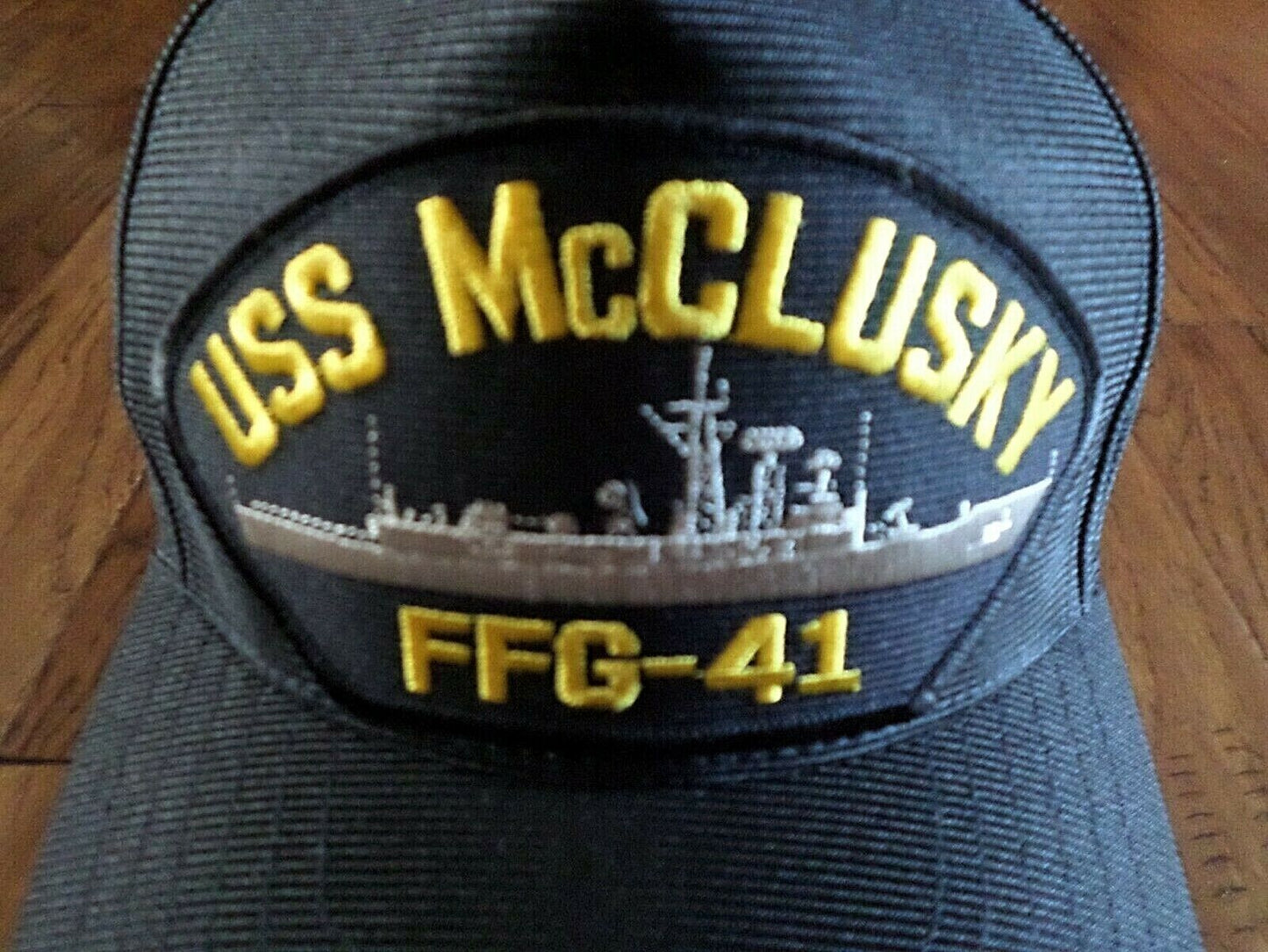 USS McCLUSKY FFG-41 NAVY SHIP HAT U.S MILITARY OFFICIAL BALL CAP U.S.A MADE