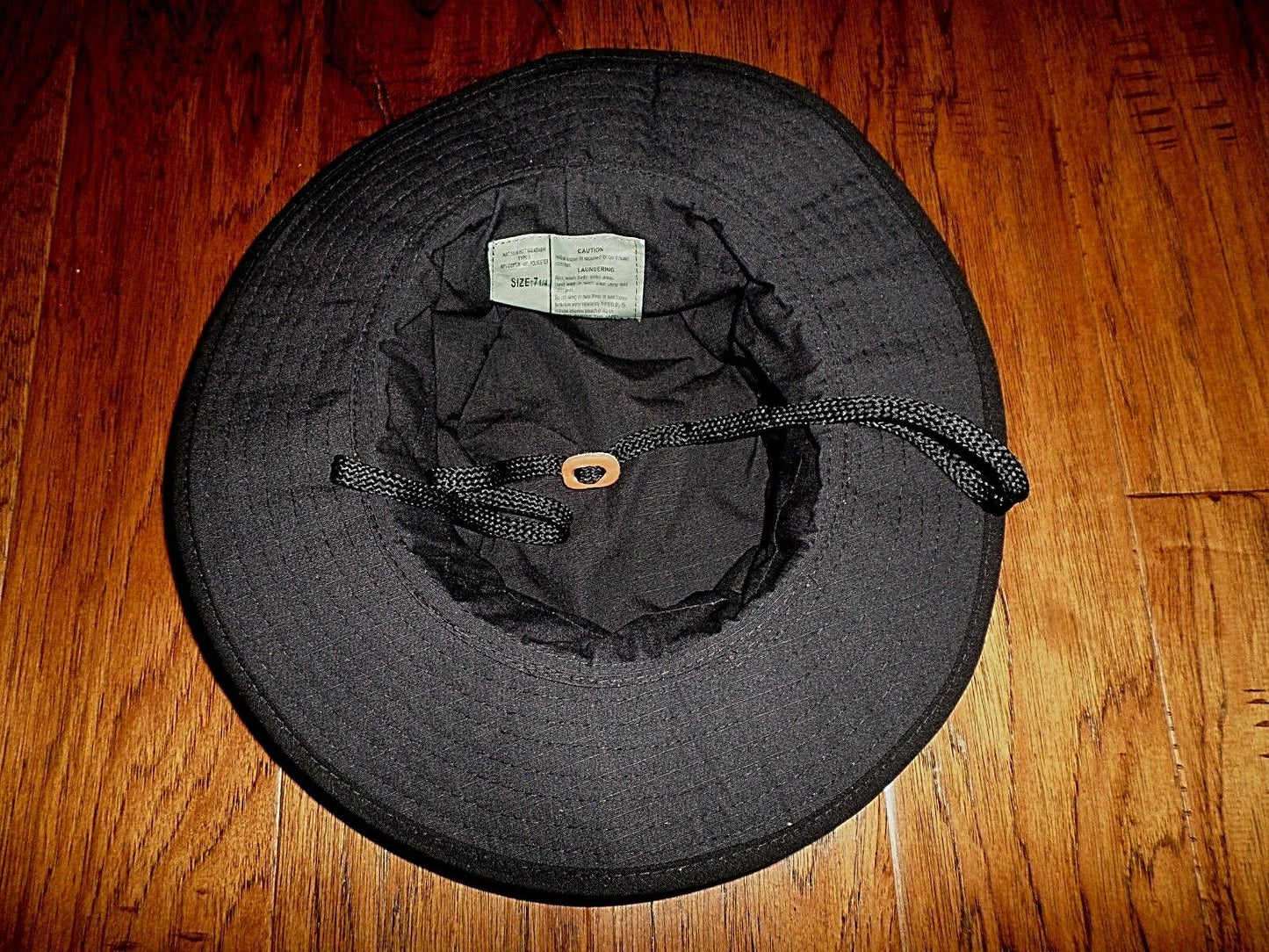 U.S MILITARY STYLE BLACK BOONIE BUCKET FLOPPY HAT. SIZE 7 1/4