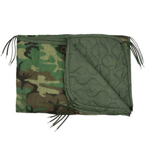 New Military style Poncho Liner Woodland Camouflage Woobie Blanket USA Made