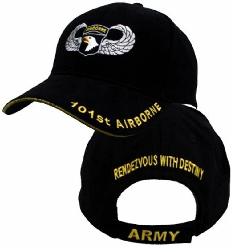 Airborne Graduation Cap Design NEW U.S.MILITARY ARMY 101st AIRBORNE HAT EMBROIDERED JUMP WINGS BALL C ...