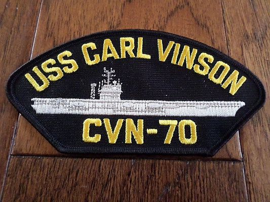 USS CARL VINSON CVN-70 U.S.MILITARY NAVY CARRIER SHIP HAT PATCH U.S.A MADE