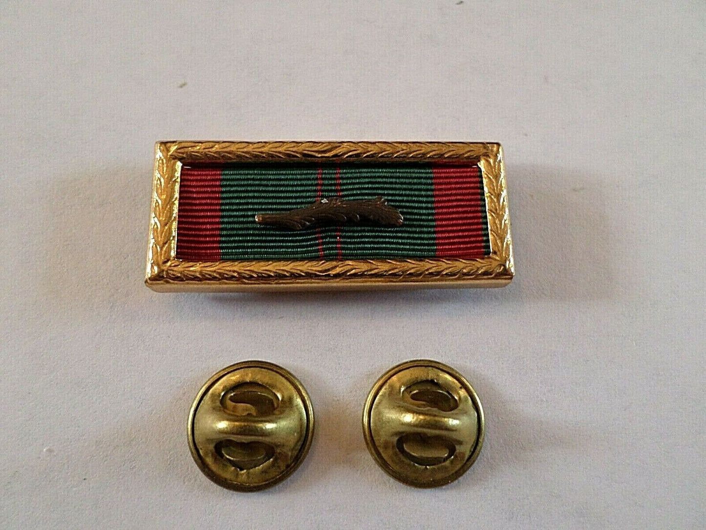 ARMY REPUBLIC OF VIETNAM CIVIL ACTION UNIT CITATION RIBBON WITH BRASS HOLDER