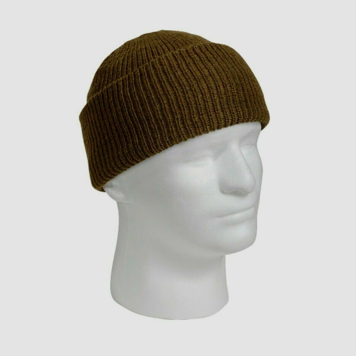 NEW GENUINE MILITARY WATCH CAP BROWN 100% WOOL 2 PLY U.S.A MADE BEANIE