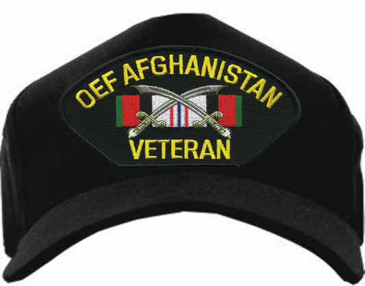 U.S MILITARY OEF AFGHANISTAN VETERAN HAT OFFICIAL MILITARY BALL CAP U.S.A. MADE