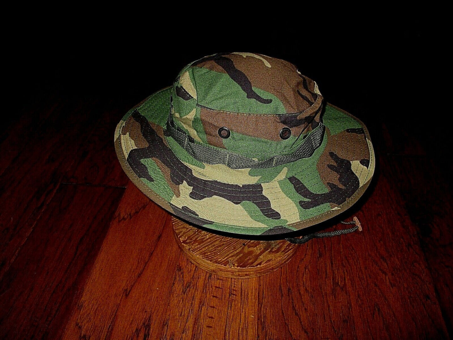 U.S MILITARY STYLE HOT WEATHER BOONIE HAT WOODLAND CAMOUFLAGE RIP-STOP LARGE