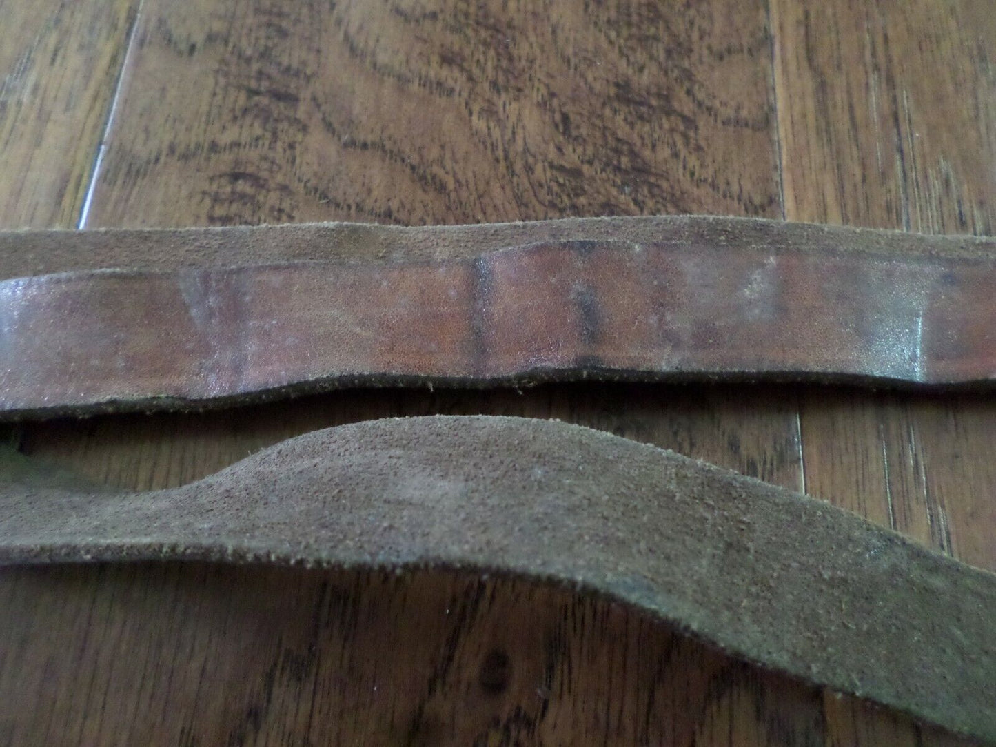 GENUINE FRENCH MILITARY MAT BROWN LEATHER RIFLE SLING ARMY MAS RIFLE 49 & 49/54