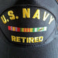 U.S NAVY VIETNAM VETERAN RETIRED HAT U.S MILITARY OFFICIAL BALL CAP U.S.A MADE
