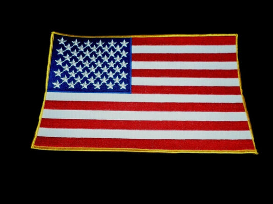 U.S AMERICAN FLAG OVERSIZED BACK PATCH 6"X 10" FULL COLOR BACKPATCH