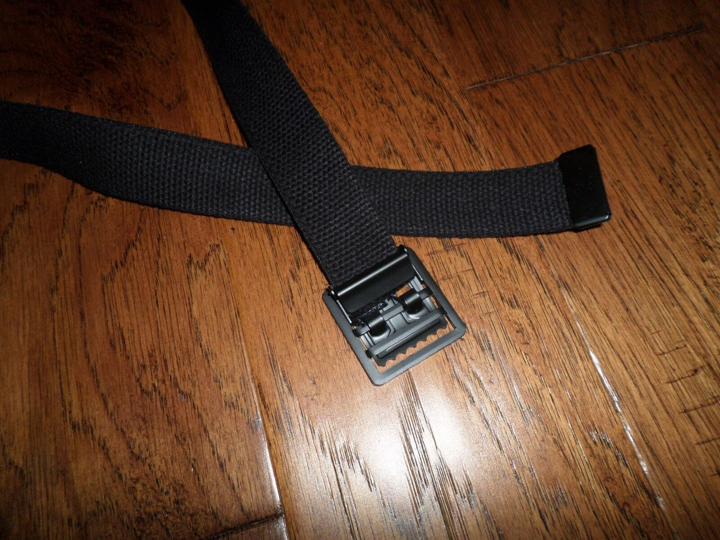 U.S MILITARY GRADE BLACK WEB TROUSER BELT WITH BLACK OPEN FACE BUCKLE USA MADE