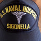 U.S NAVAL HOSPITAL SIGONELLA NAVY SHIP HAT U.S MILITARY OFFICIAL BALL CAP U.S.A