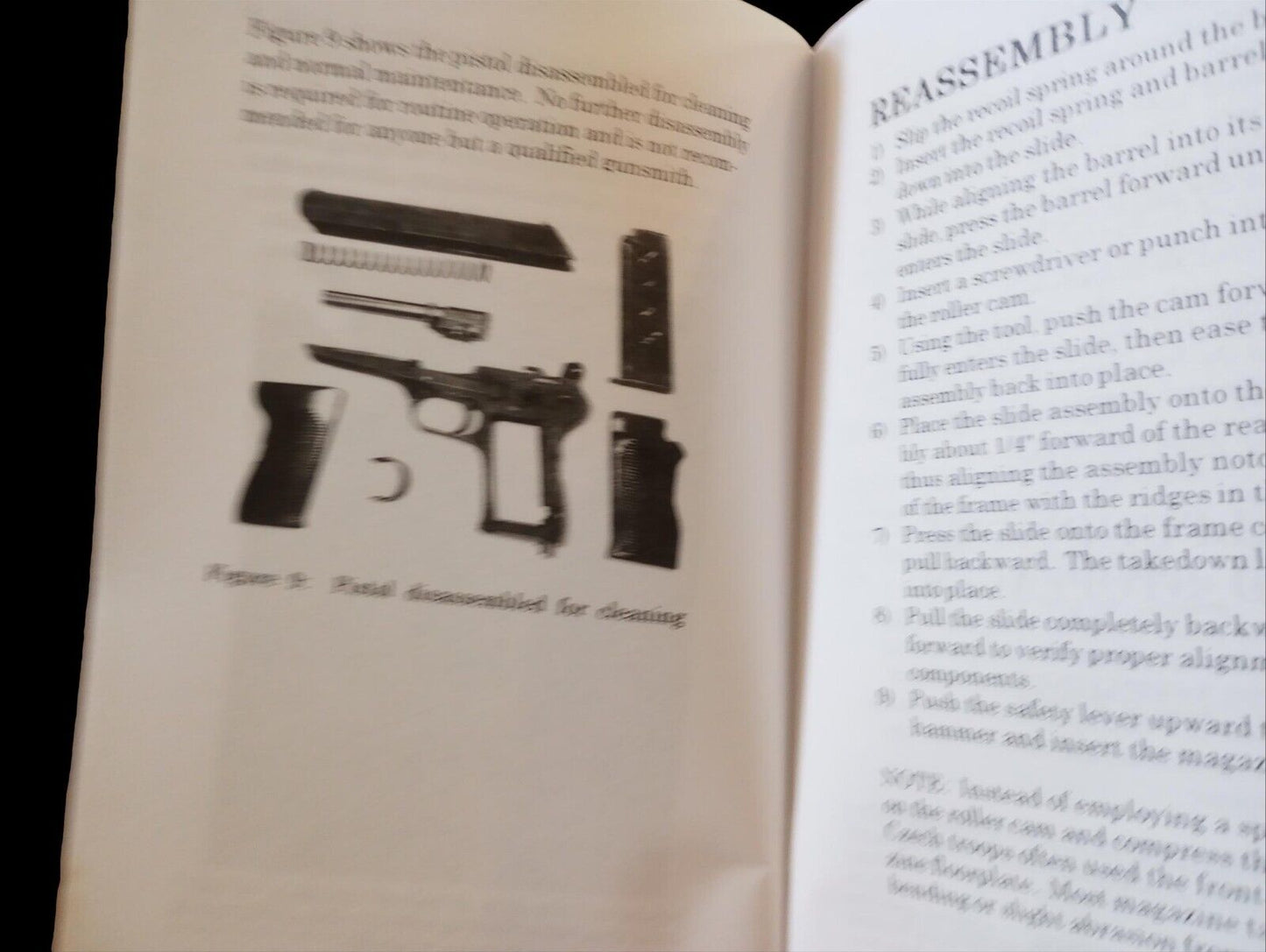 CZ-52 CZECH PISTOL OPERATORS MAINTENANCE INSTRUCTION MANUAL