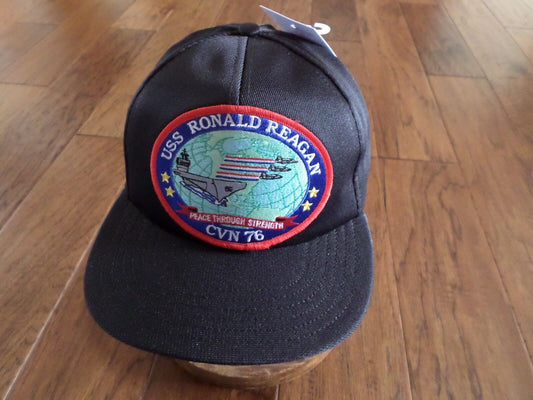 USS RONALD REAGAN CVN-76 NAVY SHIP HAT U.S MILITARY BALL CAP USA MADE