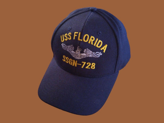 U.S NAVY USS FLORIDA SSGN-728 HAT U.S MILITARY SUBMARINE BALL CAP U.S.A MADE