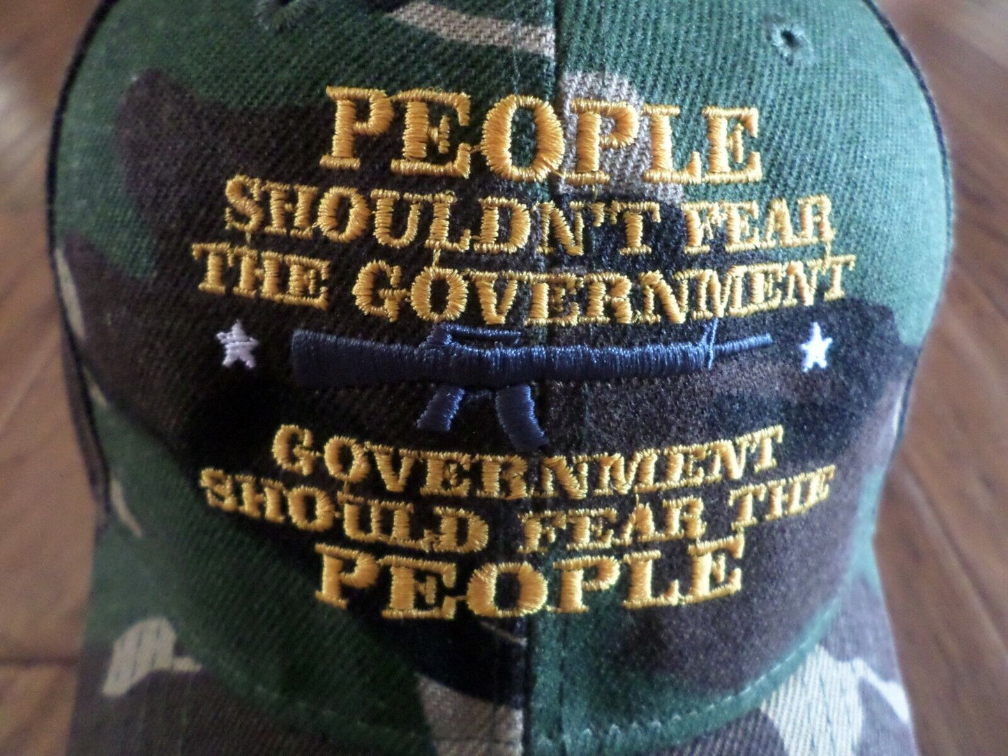 2nd AMENDMENT HAT FEAR THE GOVERNMENT CAP EMBROIDERED CAMOUFLAGE