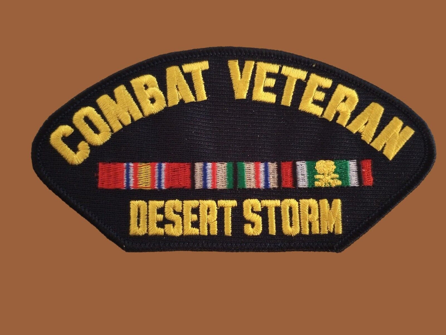 U.S MILITARY DESERT STORM COMBAT VETERAN HAT PATCH US MADE NEW IN BAGS