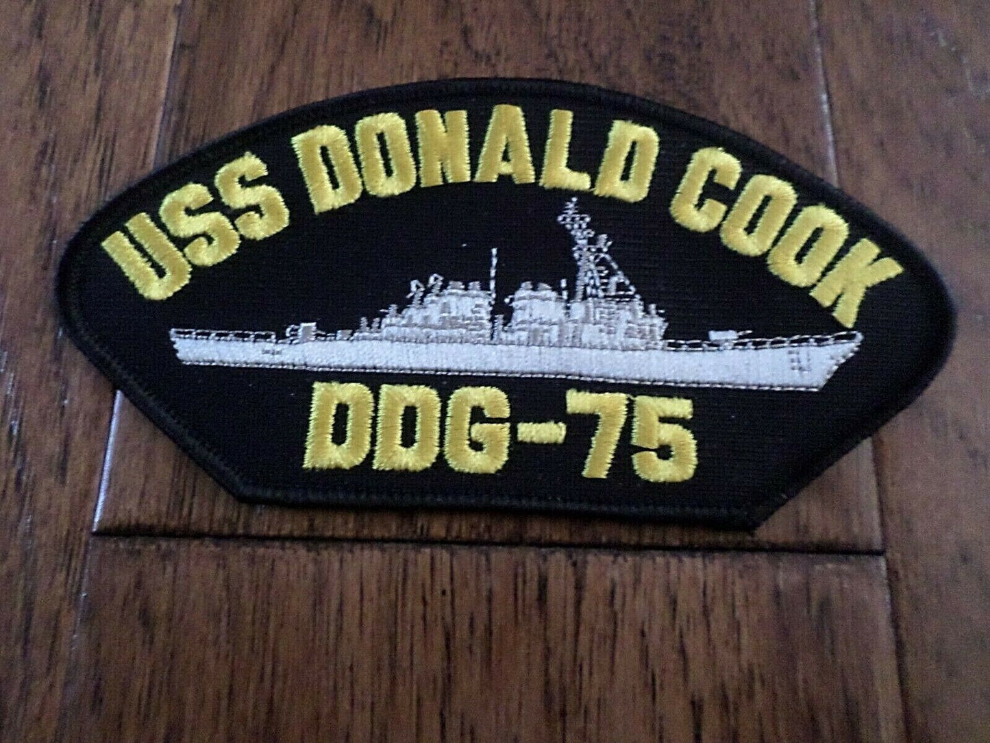 U.S NAVY SHIP HAT PATCH. USS DONALD COOK DDG-75 SHIP PATCH U.S.A MADE