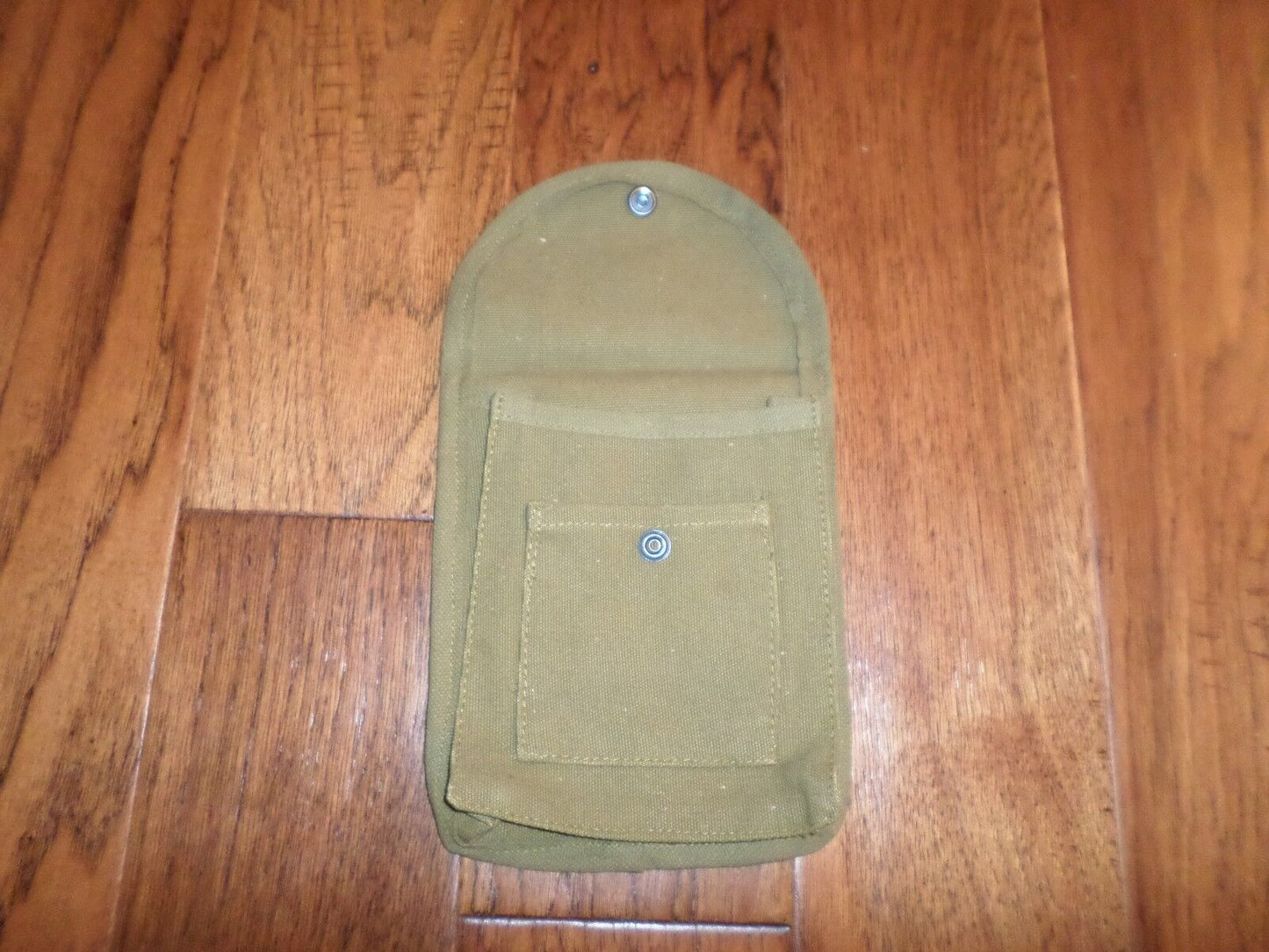 UTILITY BELT POUCH  OD GREEN COTTON CANVAS SNAP CLOSURE 7X6X2