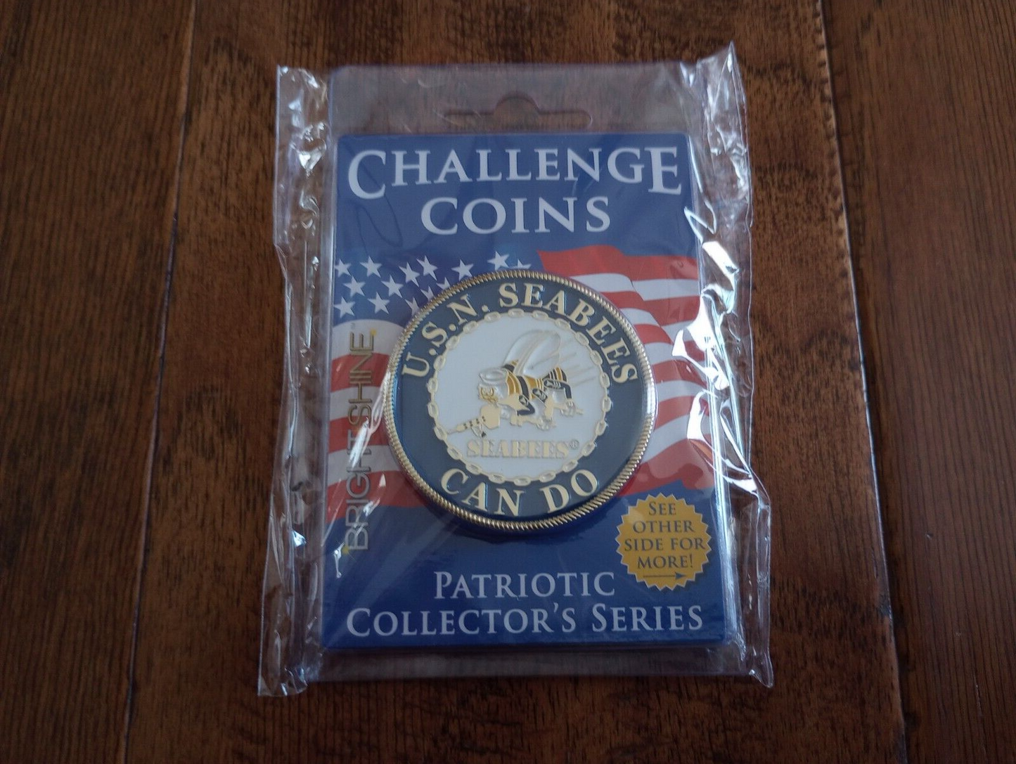 UNITED STATES MILITARY NAVY SEABEES CAN DO CHALLENGE COIN NEW IN PACKAGE