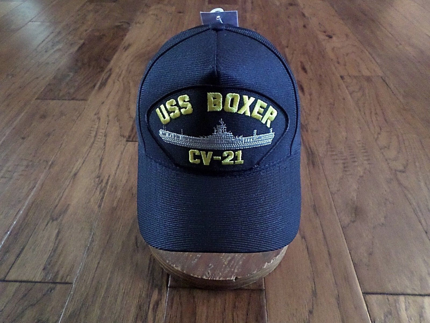 USS BOXER CV-21 NAVY SHIP HAT U.S MILITARY OFFICIAL BALL CAP U.S.A MADE