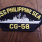 U.S NAVY SHIP HAT PATCH USS PHILIPPINE SEA CG-58 PATCH USA MADE HEAT TRANSFER