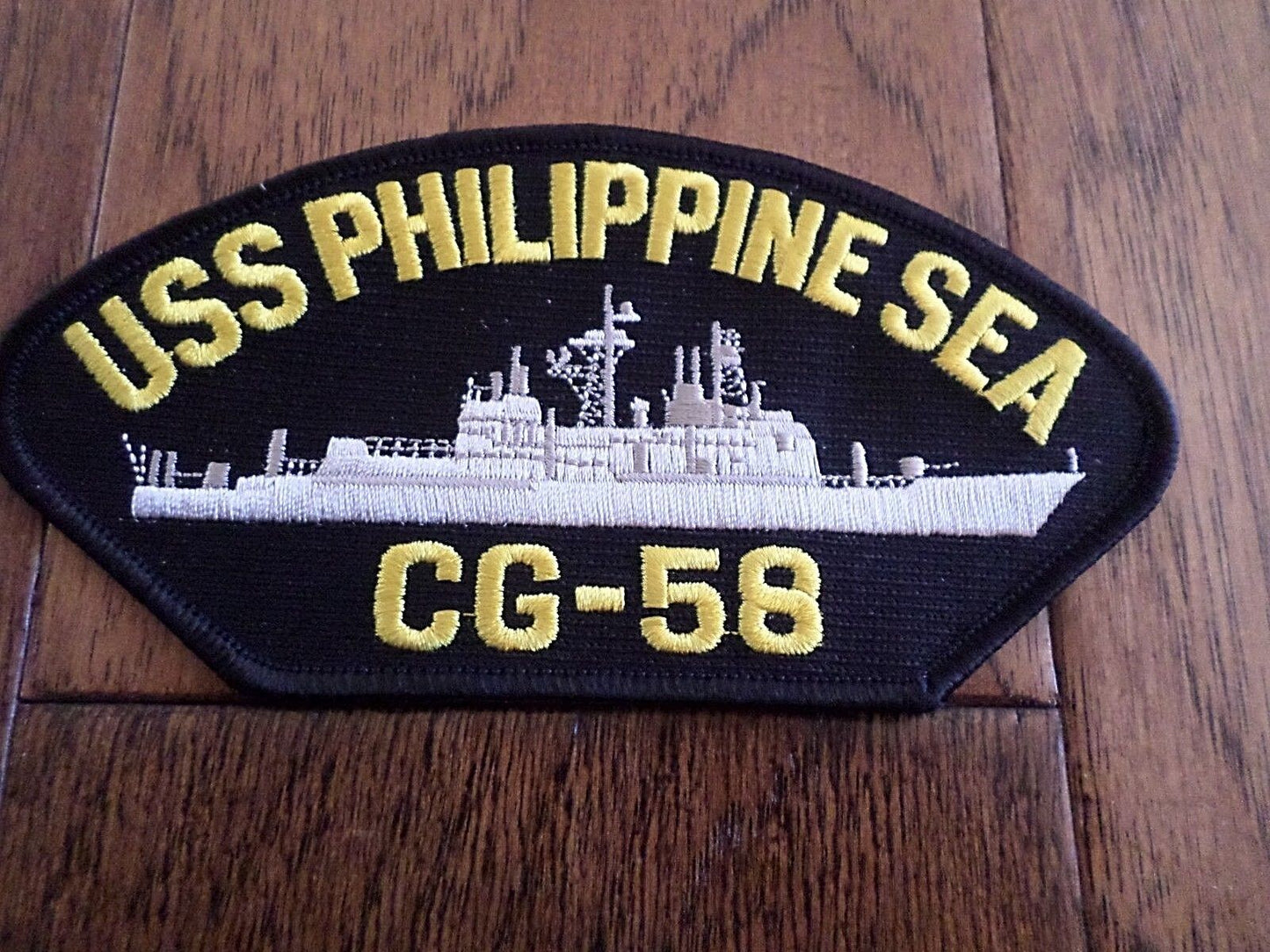 U.S NAVY SHIP HAT PATCH USS PHILIPPINE SEA CG-58 PATCH USA MADE HEAT TRANSFER