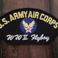 U.S MILITARY ARMY AIR CORPS WWII FLY HAT PATCH ARMY AIR CORPS AIR FORCE U.S.A M