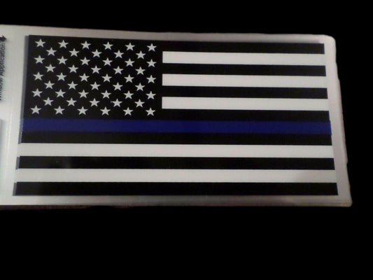 U.S AMERICAN FLAG POLICE THIN BLUE LINE WINDOW DECAL BUMPER STICKER U.S.A