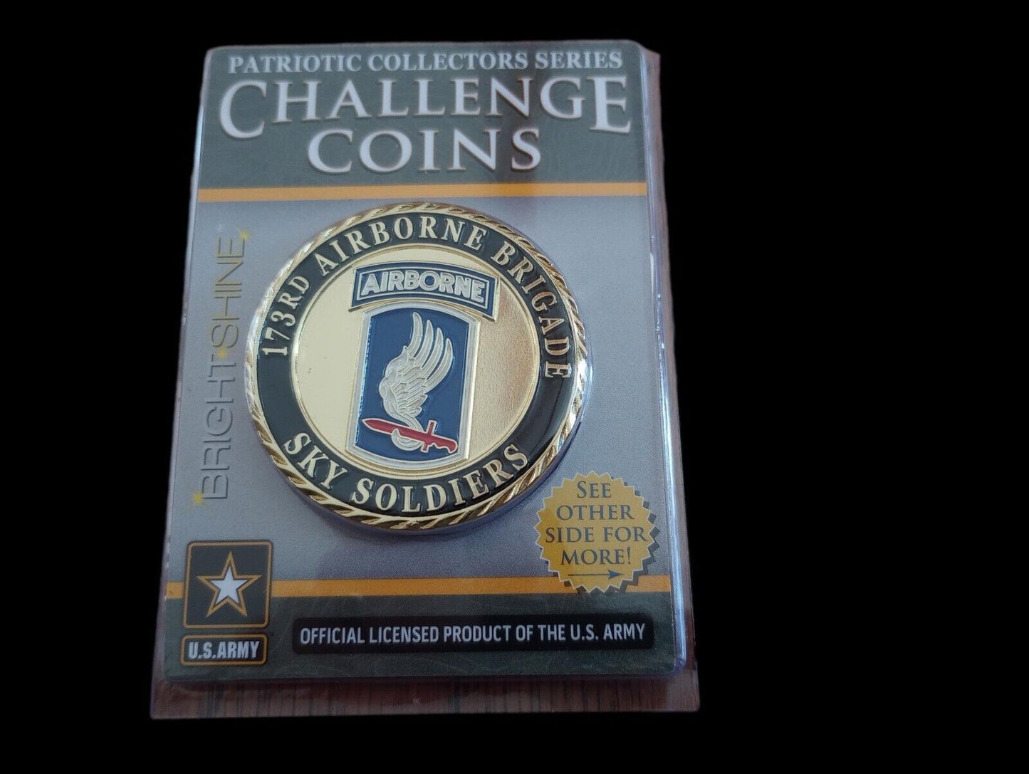 U.S ARMY 173rd AIRBORNE CHALLENGE COIN NEW IN PACKAGE COLLECTOR'S SERIES