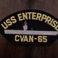 U.S NAVY SHIP HAT PATCH USS ENTERPRISE CVAN-65 CARRIER USA MADE HEAT TRANSFER