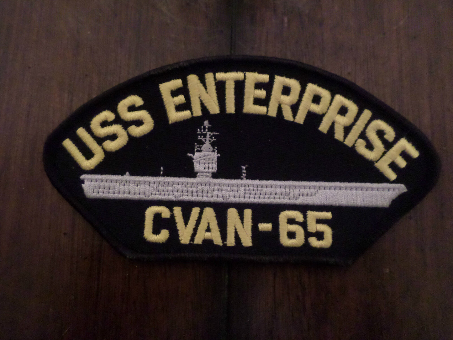 U.S NAVY SHIP HAT PATCH USS ENTERPRISE CVAN-65 CARRIER USA MADE HEAT TRANSFER