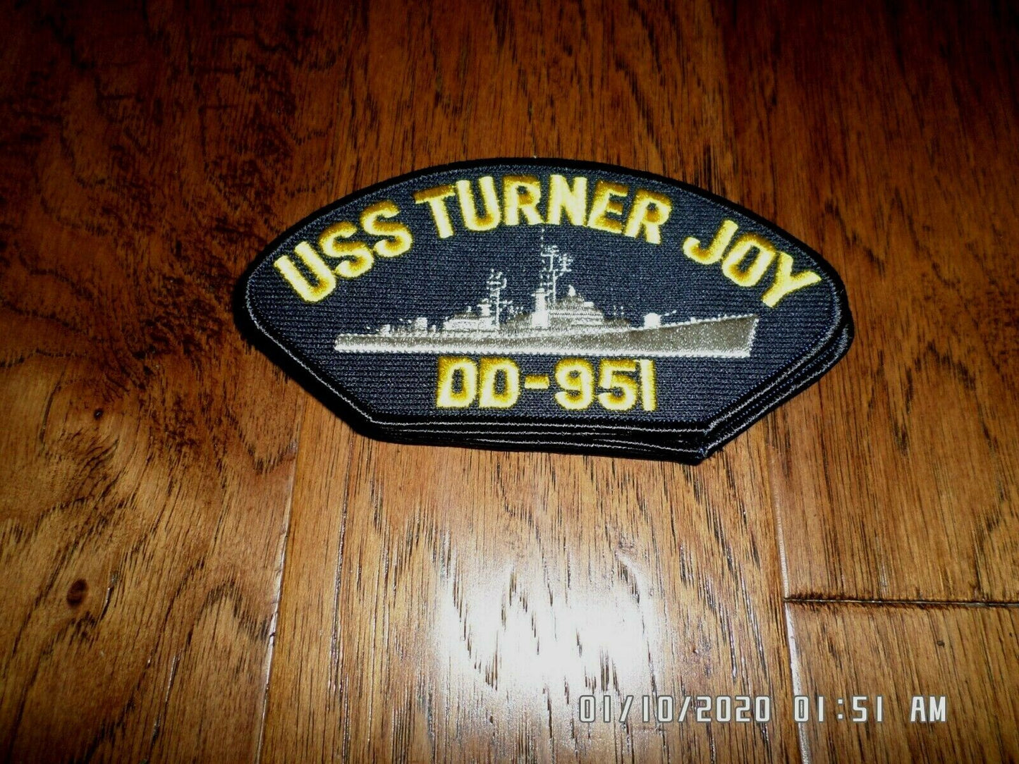 U.S NAVY SHIP HAT PATCH USS TURNER JOY DD-951 SHIP PATCH HEAT TRANSFER