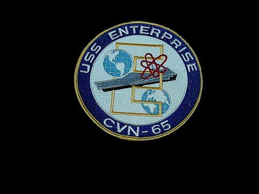 U.S.MILITARY NAVY USS ENTERPRISE CVN-65 PATCH OVERSIZED  4 1/2"  X  4 1/2"