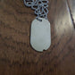 U.S MILITARY DOG TAG 1967 VIETNAM SERVICE BAR WITH CHAIN CHROME PLATED METAL TAG