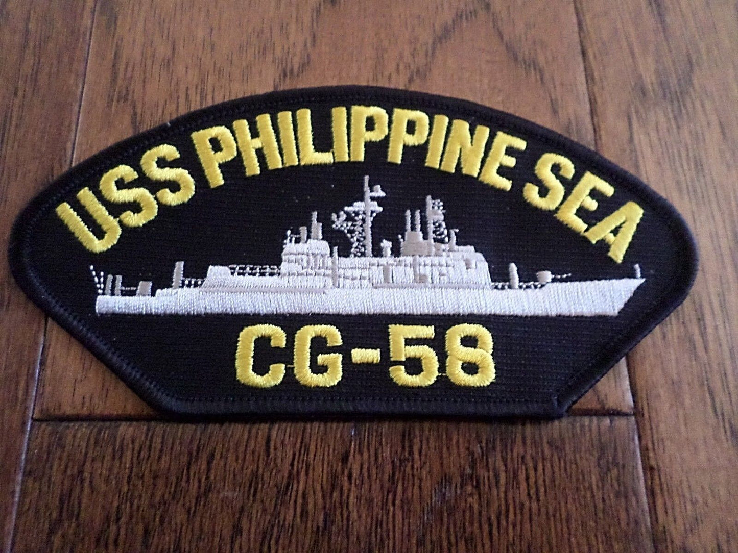 U.S NAVY SHIP HAT PATCH USS PHILIPPINE SEA CG-58 PATCH USA MADE HEAT TRANSFER