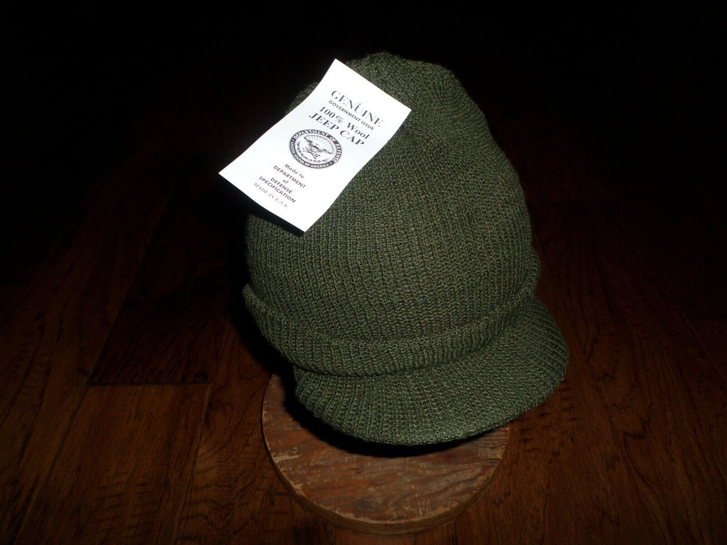 NEW GENUINE MILITARY OD GREEN JEEP WATCH CAP 100% WOOL 2 PLY U.S.A MADE BEANIE