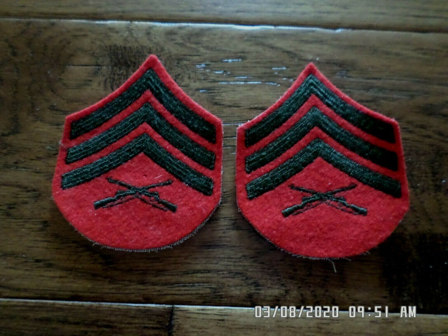 MARINE CORPS SERGEANT PATCHES ALPHA SERVICE FEMALE DRESS UNIFORM CHEVRON