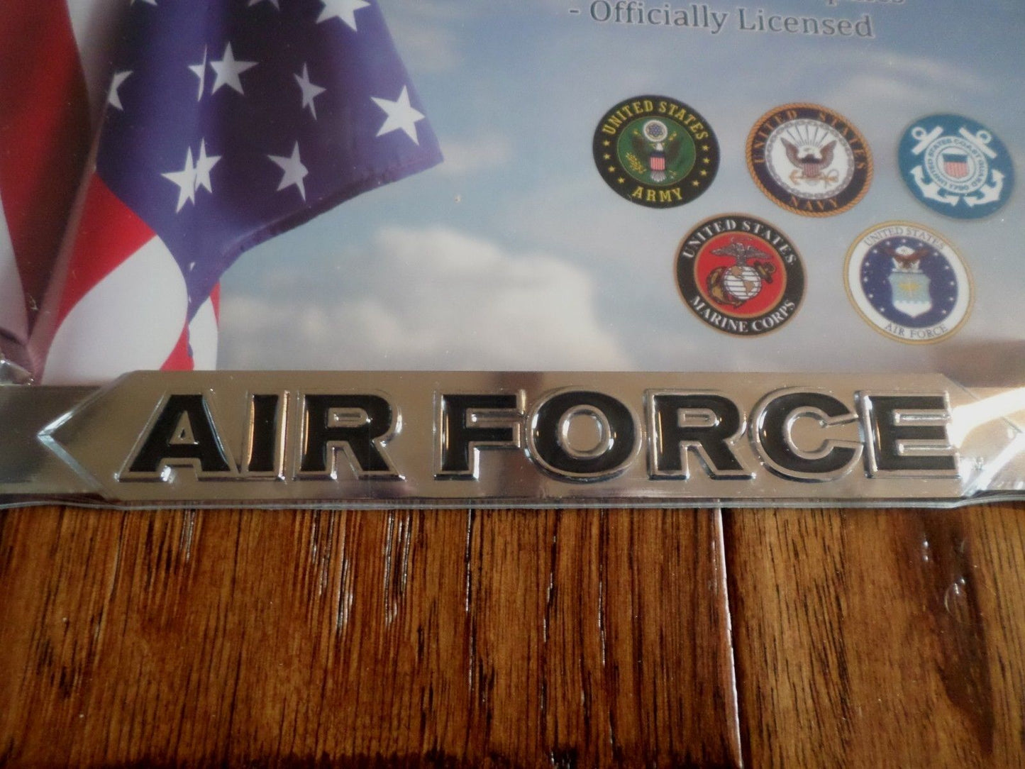 U.S AIR FORCE HEAVY DUTY 3D METAL LICENSE PLATE FRAME