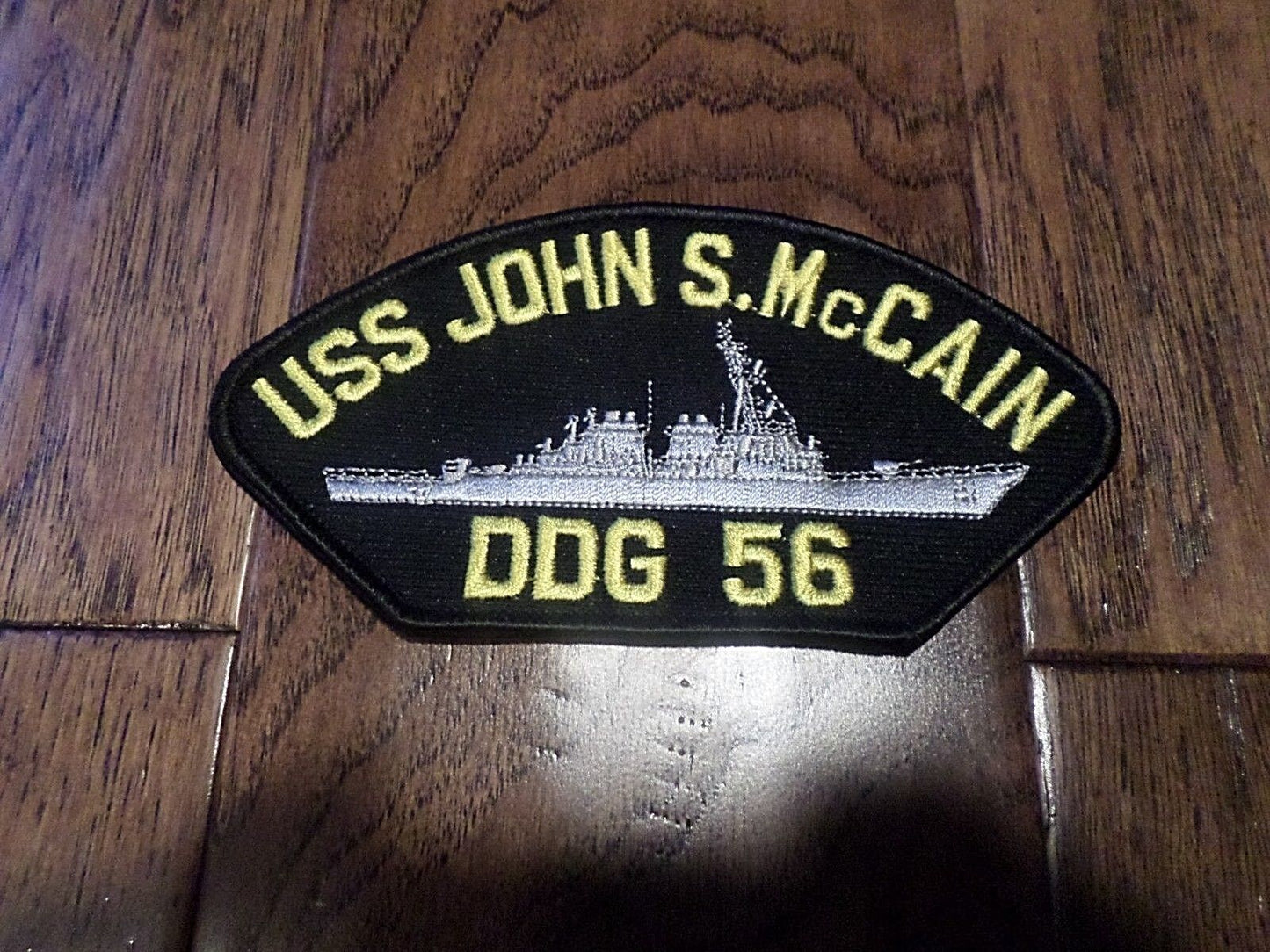 U.S NAVY SHIP HAT PATCH. USS JOHN S. McCAIN DDG-56 SHIP PATCH U.S.A MADE