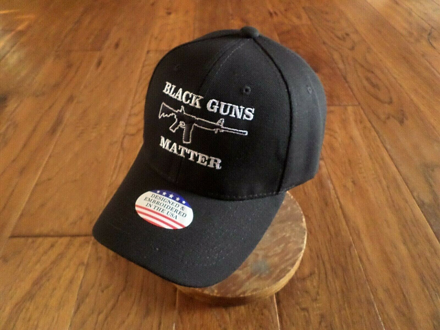 BLACK GUNS MATTER 6 PANEL CAP EMBROIDERED HAT 2nd AMENDMENT