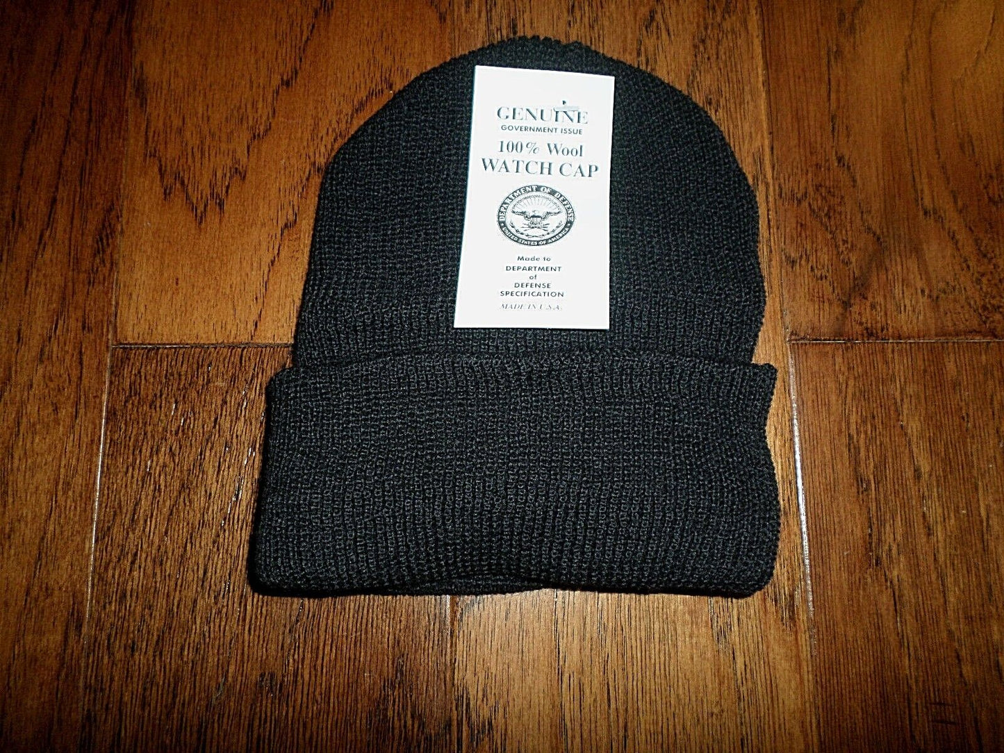 NEW GENUINE MILITARY WATCH CAP BLACK 100% WOOL 2 PLY U.S.A MADE BEANIE