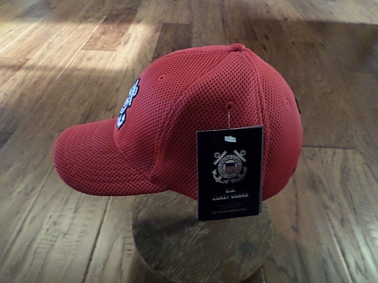 New U.S Coast Guard Hat Air Mesh 3-D Embroidered CG Red Baseball Cap