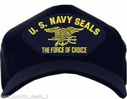 U.S NAVY SEALS FORCE OF CHOICE HAT OFFICIAL MILITARY BALL CAP USA MADE