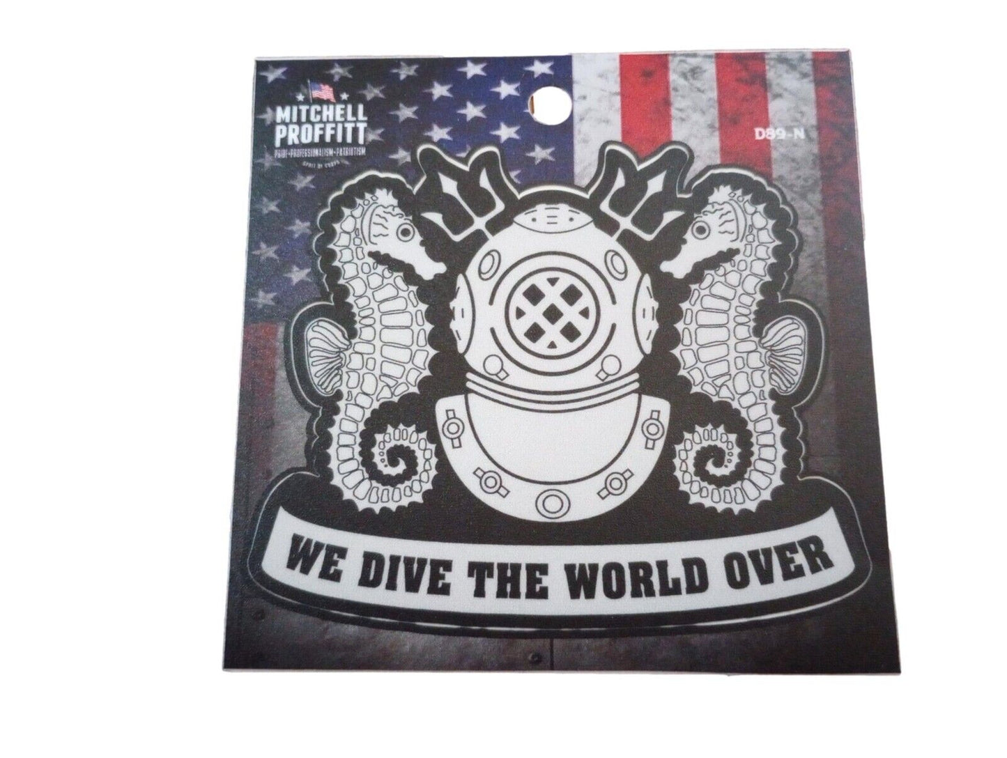 U.S MILITARY NAVY MASTER DEEP SEA DIVER WINDOW DECAL STICKER 5.25" X 4.25"