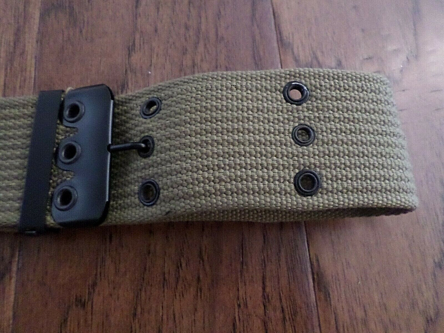 WWII US MILITARY M-1910 PISTOL COMBAT BELT ADJUSTABLE KHAKI REPRODUCTION