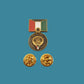 US MILITARY KUWAIT LIBERATION KUWAIT MEDAL HAT LAPEL PIN MINI SIZE 1 1/8"
