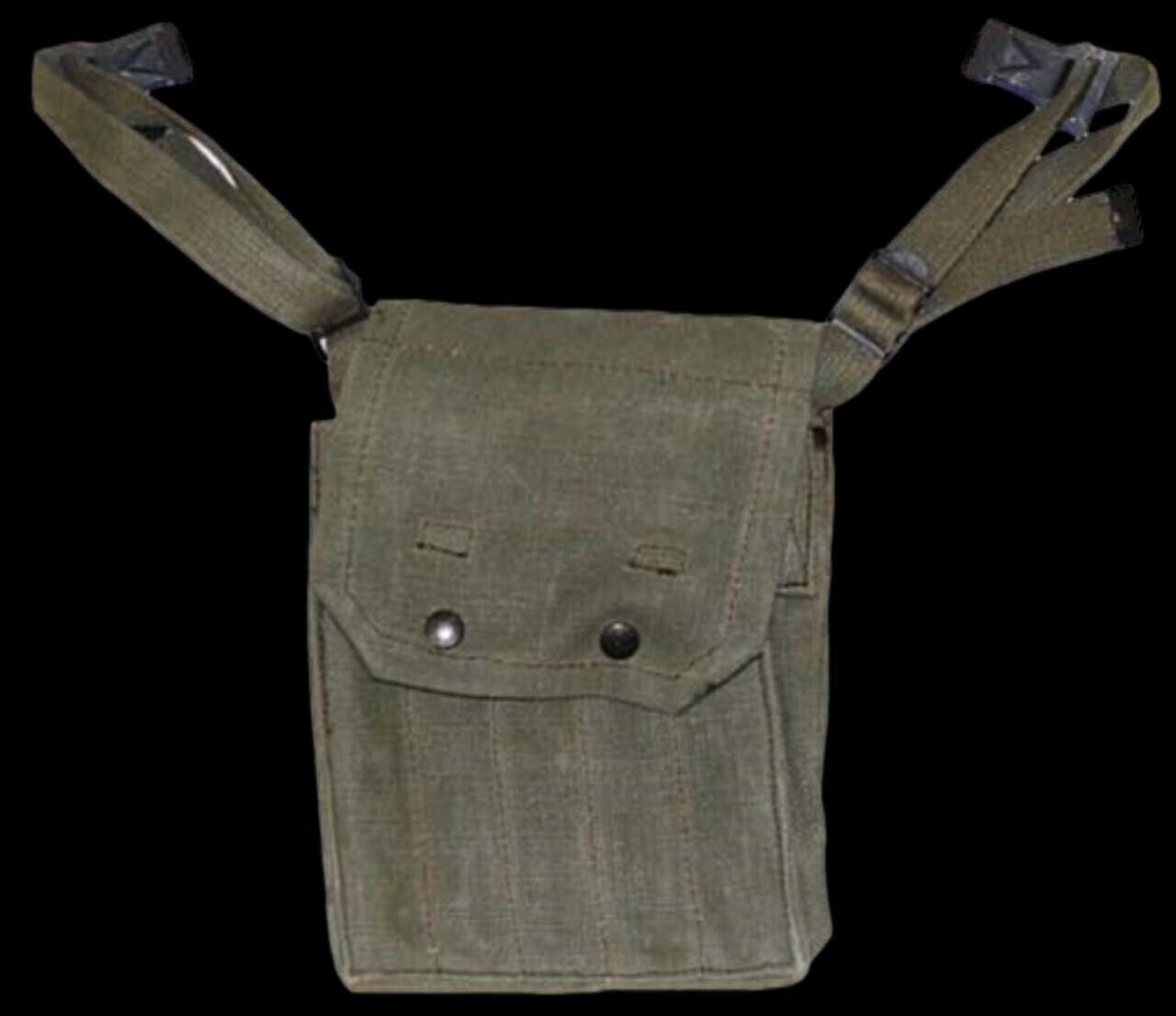 French military mat rifle magazine pouch 5 cell ammo shoulder bag genuine